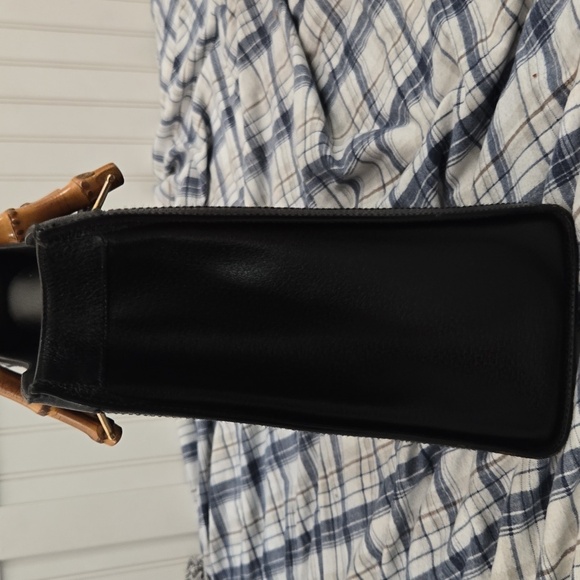GUCCI DIANA Black Leather Tote Bamboo Handles - Picture 8 of 17